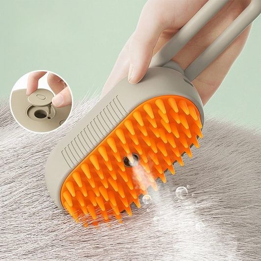 Cepillo de vapor recargable 3 en 1 para gatos
