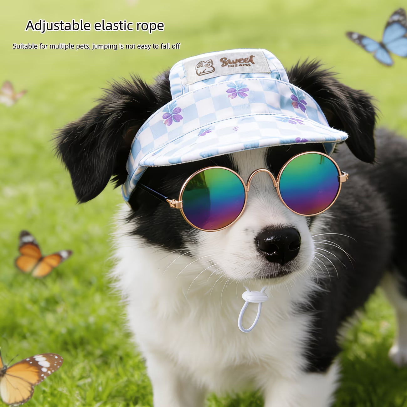 Sombrero y Gafas de Sol para Mascotas - Set de 2 Piezas