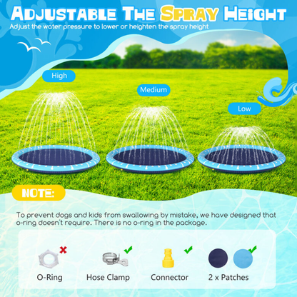 Instrucciones de instalación fácil y plegado de la piscina splash pad Nobleza de 100cm