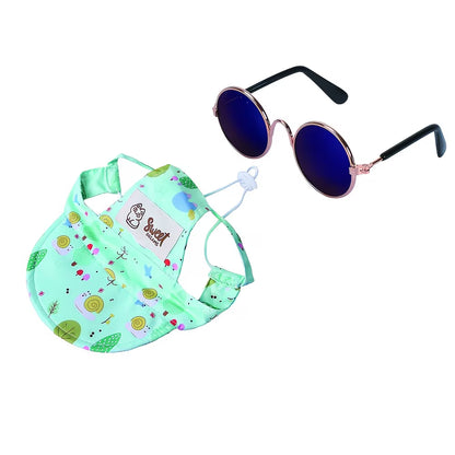 Sombrero y Gafas de Sol para Mascotas - Set de 2 Piezas