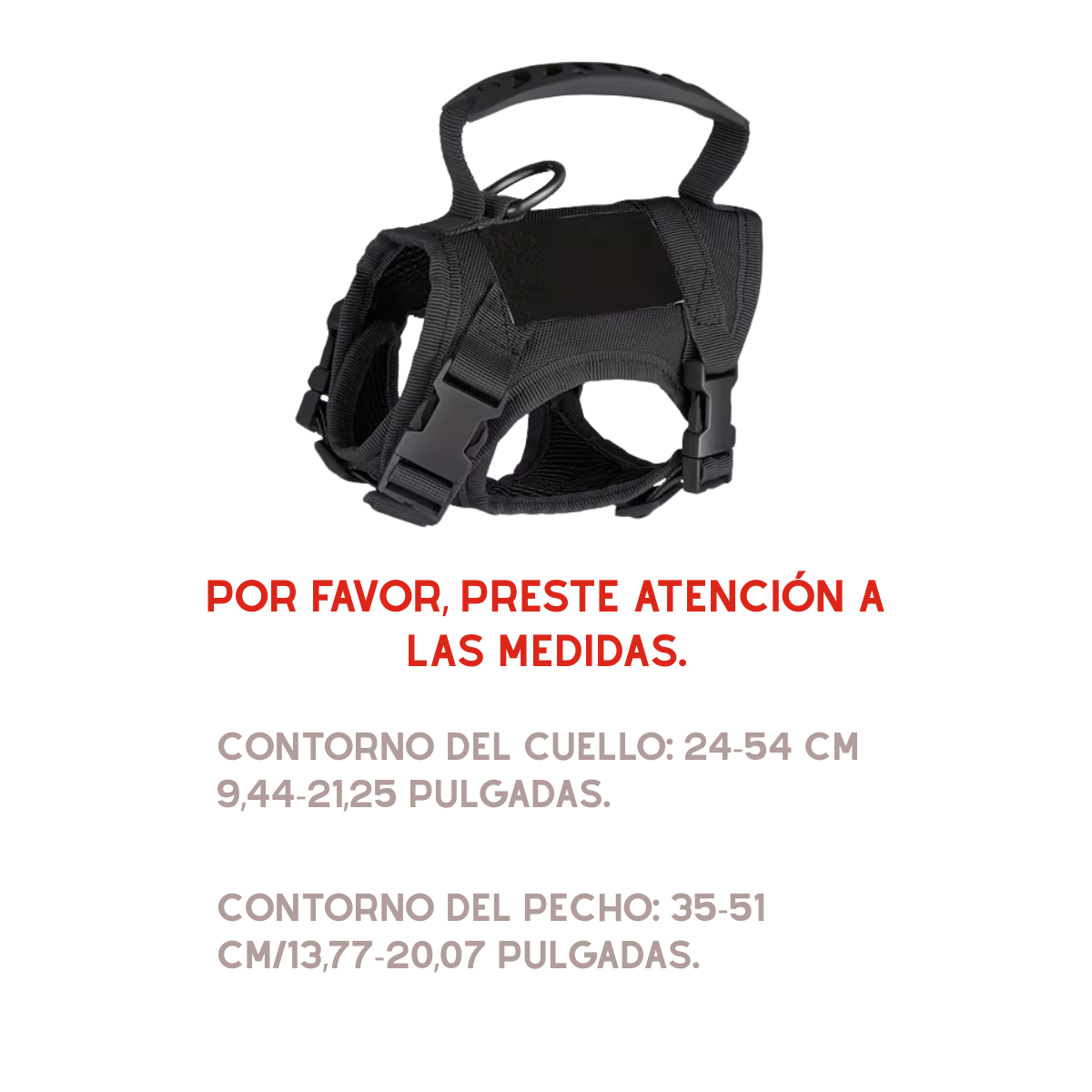 Chaleco Táctico para Gatos y Perros Pequeños - Arnés con Asa de Control