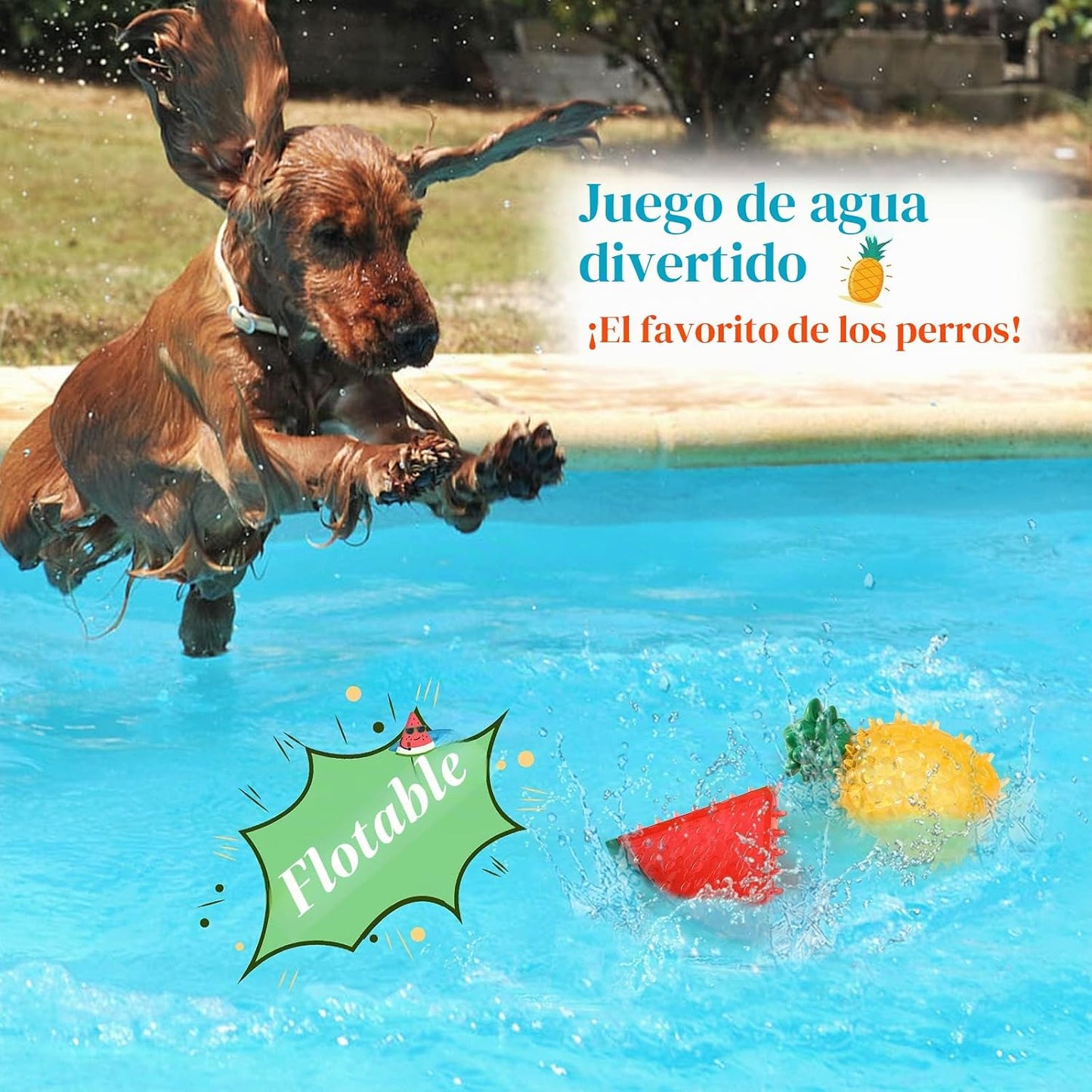 Mordedor congelable con forma de piña para perros, detalle del juguete