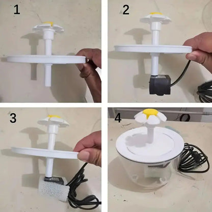 Pets Water Fountain Auto Filter USB Electric Mute Cat Drinker Bowl 1200mL Recirculate Filtring Drinker for Cats Water Dispenser