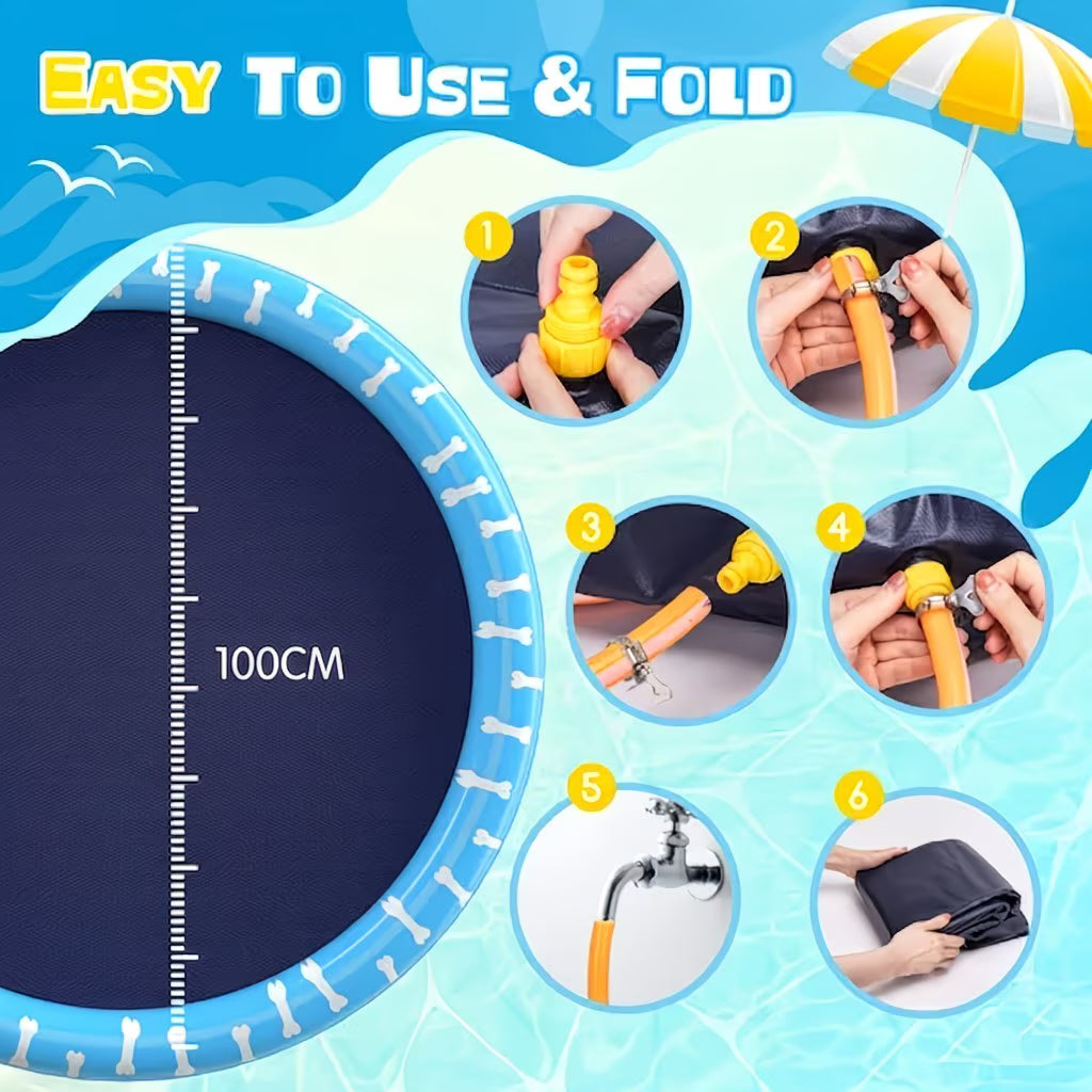 Piscina splash pad Nobleza para perros, vista de detalle adicional del producto