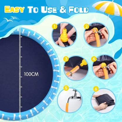 Piscina splash pad Nobleza para perros, vista de detalle adicional del producto
