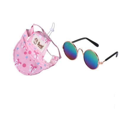 Sombrero y Gafas de Sol para Mascotas - Set de 2 Piezas